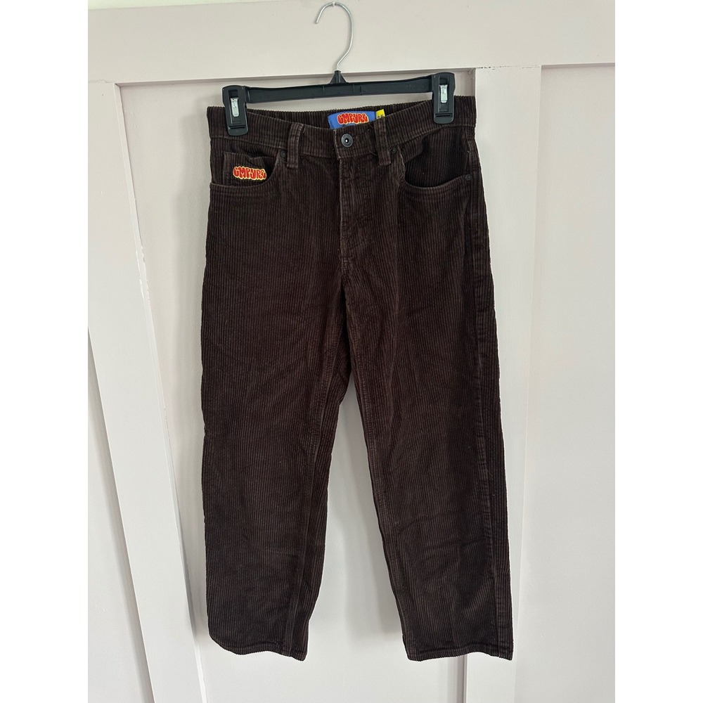 Empyre Relaxed Fit Corduroy Pants Brown Skate Cord Trousers Mens 25 x 25